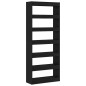 vidaXL Mobile per libri/divisore nero in rovere 80x30x198 cm