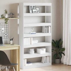 vidaXL Libreria Bianca Bianca Legno ingegnerizzato 100 x 30 x 198 cm