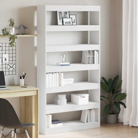 vidaXL Libreria Bianca Bianca Legno ingegnerizzato 100 x 30 x 198 cm