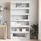 vidaXL Libreria Bianca Bianca Legno ingegnerizzato 100 x 30 x 198 cm vidaXL Libreria Bianca Bianca Legno ingegnerizzato 100 x 30 x 198 cm