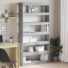 Libreria vidaXL Grigia Legno ingegnerizzato 100 x 30 x 198 cm Libreria