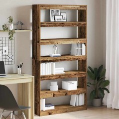 vidaXL Libreria Legno invecchiato Legno ingegnerizzato 100 x 30 x 198 cm