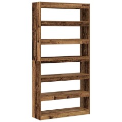 vidaXL Libreria Legno invecchiato Legno ingegnerizzato 100 x 30 x 198 cm
