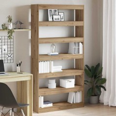 vidaXL Libreria Rovere artigianale Legno massello 100 x 30 x 198 cm