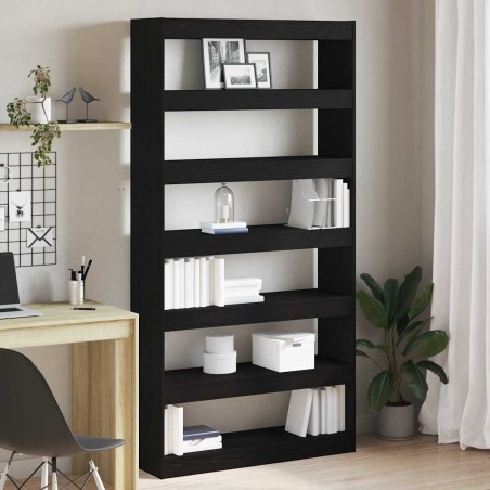 Scaffale vidaXL Rovere nero Legno ingegnerizzato 100 x 30 x 198 cm