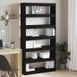 Scaffale vidaXL Rovere nero Legno ingegnerizzato 100 x 30 x 198 cm