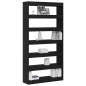 Scaffale vidaXL Rovere nero Legno ingegnerizzato 100 x 30 x 198 cm