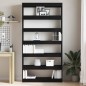 Scaffale vidaXL Rovere nero Legno ingegnerizzato 100 x 30 x 198 cm