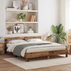 vidaXL Struttura per Letto Legno Rustico Legno Massello di Recupero