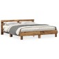 vidaXL Struttura per Letto Legno Rustico Legno Massello di Recupero vidaXL Struttura per Letto Legno Rustico Legno Massello di Recupero
