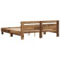 vidaXL Struttura per Letto Legno Rustico Legno Massello di Recupero vidaXL Struttura per Letto Legno Rustico Legno Massello di Recupero