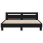 vidaXL Telaio letto legno Rovere nero Legno massello 200 x 200 cm vidaXL Telaio letto legno Rovere nero Legno massello 200 x 200 cm