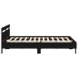 vidaXL Telaio letto legno Rovere nero Legno massello 200 x 200 cm vidaXL Telaio letto legno Rovere nero Legno massello 200 x 200 cm