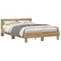 vidaXL Telaio Letto in Legno Rovere Artigianale Legno 150 x 200 cm vidaXL Telaio Letto in Legno Rovere Artigianale Legno 150 x 200 cm