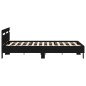 vidaXL Struttura Letto in Rovere Nero Rovere nero Legno massello di rovere vidaXL Struttura Letto in Rovere Nero Rovere nero Legno massello di rovere