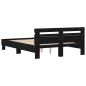 vidaXL Struttura Letto in Rovere Nero Rovere nero Legno massello di rovere vidaXL Struttura Letto in Rovere Nero Rovere nero Legno massello di rovere