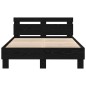 vidaXL Struttura Letto Solida Rovere Nero Legno Massello 120 x 200 cm vidaXL Struttura Letto Solida Rovere Nero Legno Massello 120 x 200 cm