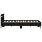 vidaXL Struttura Letto Solida Rovere Nero Legno Massello 120 x 200 cm vidaXL Struttura Letto Solida Rovere Nero Legno Massello 120 x 200 cm