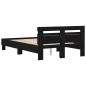 vidaXL Struttura Letto Solida Rovere Nero Legno Massello 120 x 200 cm vidaXL Struttura Letto Solida Rovere Nero Legno Massello 120 x 200 cm