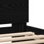 vidaXL Struttura Letto Solida Rovere Nero Legno Massello 120 x 200 cm vidaXL Struttura Letto Solida Rovere Nero Legno Massello 120 x 200 cm
