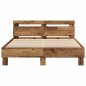 vidaXL Struttura Letto in Legno Legno Riciclato 140 x 190 cm Convertibile