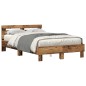 vidaXL Struttura del Letto Ingegnerizzato Legno Vecchio Legno 135 x 190 cm vidaXL Struttura del Letto Ingegnerizzato Legno Vecchio Legno 135 x 190 cm