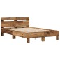 vidaXL Struttura del Letto Ingegnerizzato Legno Vecchio Legno 135 x 190 cm vidaXL Struttura del Letto Ingegnerizzato Legno Vecchio Legno 135 x 190 cm