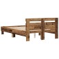 vidaXL Struttura del Letto Ingegnerizzato Legno Vecchio Legno 135 x 190 cm vidaXL Struttura del Letto Ingegnerizzato Legno Vecchio Legno 135 x 190 cm