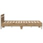 vidaXL Struttura Letto in Rovere Rovere Artigianale Legno Massello 135 x 190 cm