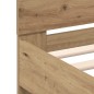 vidaXL Struttura Letto in Rovere Rovere Artigianale Legno Massello 135 x 190 cm