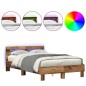 vidaXL Telaio per letto in legno ingegnerizzato Legno antico 120 x 190 cm