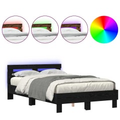 vidaXL Telaio per Letto a Doghe Quercia Nera Legno Ingegnerizzato