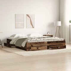 Struttura del letto vidaXL con cassetti in legno vecchio 180x200 cm in legno ingegnerizzato