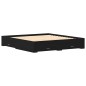 Struttura del Letto con Cassetti Nero Rovere 180x200 cm Legno Ingegnerizzato