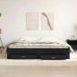 Struttura del Letto con Cassetti Nero Rovere 180x200 cm Legno Ingegnerizzato