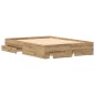 vidaXL Telaio Letto con Cassetti Rovere Artigianale Legno Ingegnerizzato vidaXL Telaio Letto con Cassetti Rovere Artigianale Legno Ingegnerizzato