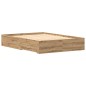 vidaXL Telaio Letto con Cassetti Rovere Artigianale Legno Ingegnerizzato vidaXL Telaio Letto con Cassetti Rovere Artigianale Legno Ingegnerizzato