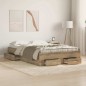 vidaXL Rete Letto con Cassetti Rovere Artigianale 120x200 cm Legno Ingegnerizzato