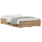 vidaXL Rete Letto con Cassetti Rovere Artigianale 120x200 cm Legno Ingegnerizzato