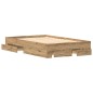 vidaXL Rete Letto con Cassetti Rovere Artigianale 120x200 cm Legno Ingegnerizzato