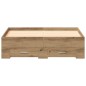 vidaXL Rete Letto con Cassetti Rovere Artigianale 120x200 cm Legno Ingegnerizzato