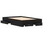 vidaXL Struttura Letto con Cassetti in Rovere Nero 120x200 cm Legno Ingegnerizzato