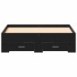 vidaXL Struttura Letto con Cassetti in Rovere Nero 120x200 cm Legno Ingegnerizzato