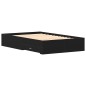 vidaXL Struttura Letto con Cassetti in Rovere Nero 120x200 cm Legno Ingegnerizzato