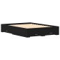 vidaXL Struttura letto con cassetti Rovere nero Legno ingegnerizzato vidaXL Struttura letto con cassetti Rovere nero Legno ingegnerizzato