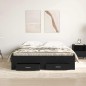 vidaXL Struttura letto con cassetti Rovere nero Legno ingegnerizzato vidaXL Struttura letto con cassetti Rovere nero Legno ingegnerizzato