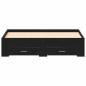 vidaXL Struttura letto con cassetti Rovere nero Legno ingegnerizzato vidaXL Struttura letto con cassetti Rovere nero Legno ingegnerizzato