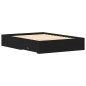 vidaXL Struttura letto con cassetti Rovere nero Legno ingegnerizzato vidaXL Struttura letto con cassetti Rovere nero Legno ingegnerizzato