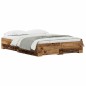vidaXL Struttura Letto con Cassetti Legno Invecchiato 135x190 cm Legno Ingegnerizzato vidaXL Struttura Letto con Cassetti Legno Invecchiato 135x190 cm Legno Ingegnerizzato