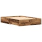 vidaXL Struttura Letto con Cassetti Legno Invecchiato 135x190 cm Legno Ingegnerizzato vidaXL Struttura Letto con Cassetti Legno Invecchiato 135x190 cm Legno Ingegnerizzato